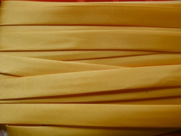 164 Schrägband Satin gelb Rest 7 Meter